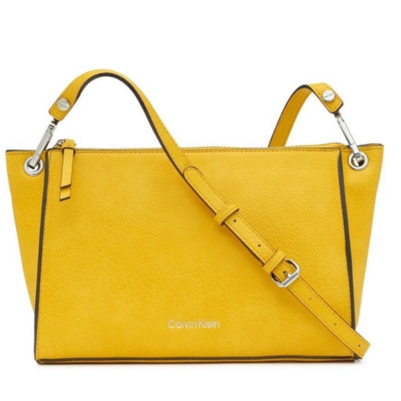 Calvin Klein Handbags - Calvin Klein Garnet Vibrant Yellow Crossbody Bag